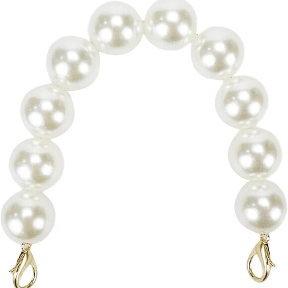 Other - 9-Inch Length Faux Pearl Beads Chain Handbag Pearl Handle Chain Strap 20mm with